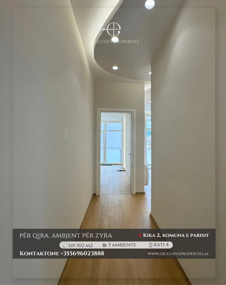 Tirane, jepet me qera zyre Kati 2, 101 m² 1.000 € (Kika 2 Komuna e parisit)