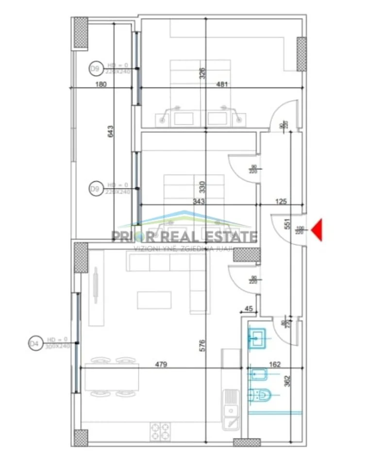 Tirane, shitet apartament 2+1 Kati 3, 104 m² 18.900.000 ALL (Liqeni i Thate)