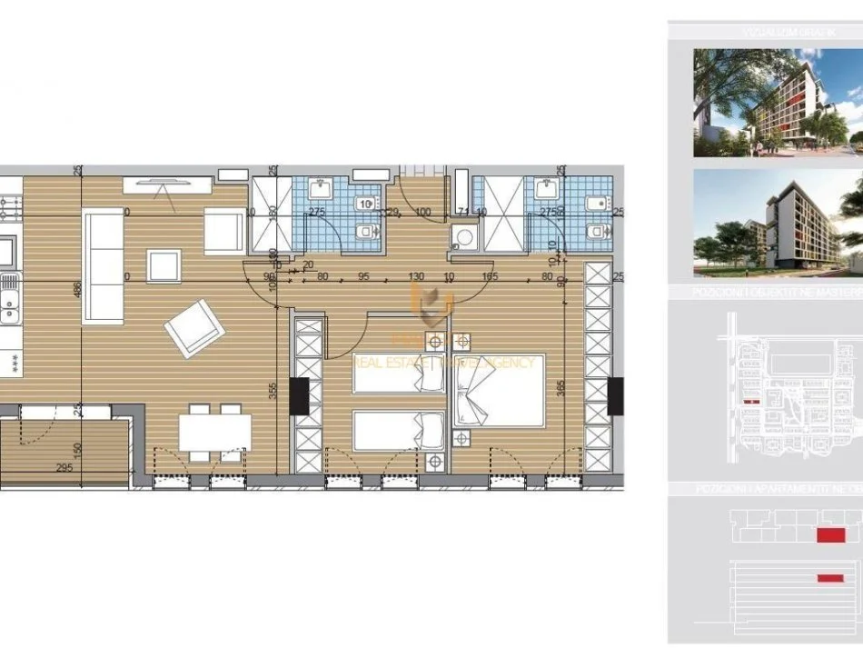 Tirane, shitet apartament 2+1+Ballkon Kati 5, 105 m² 120.000 € (univers city)