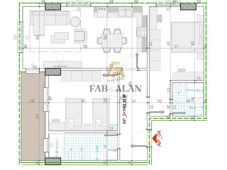 Tirane, shitet apartament 2+1 Kati 1, 108 m² 86.000 € (Kamez)