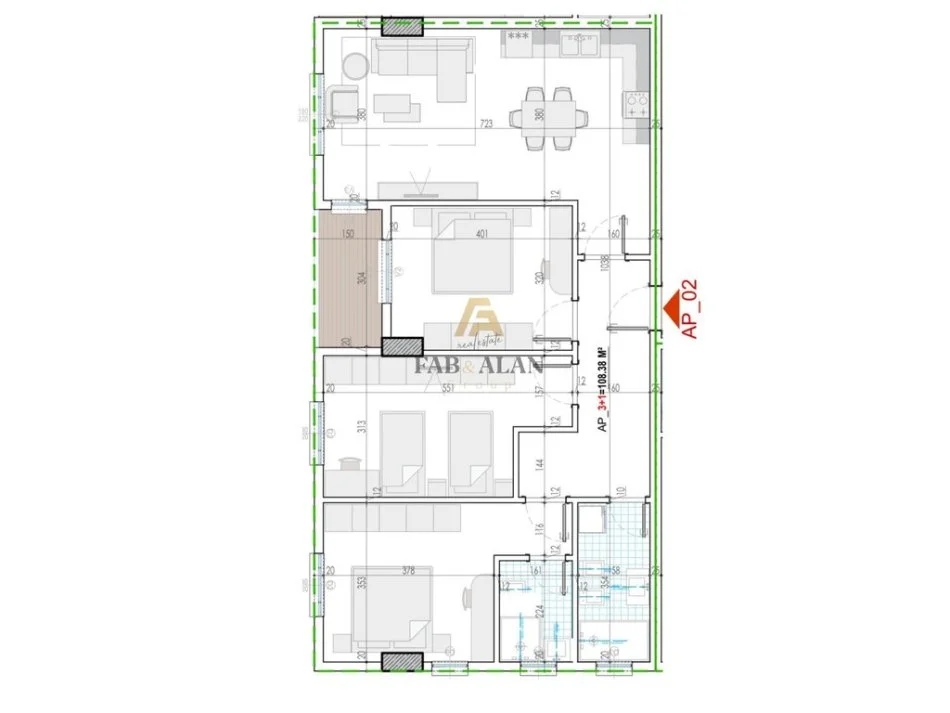 Tirane, shitet apartament 3+1 Kati 1, 126 m² 101.000 € (Kamez)