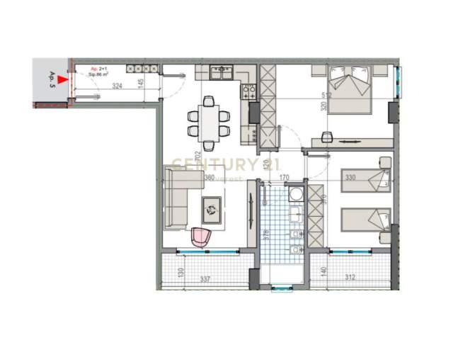 Tirane, shes apartament 2+1+BLK Kati 1, 97 m² 65.000 Euro (Rruga Roma)