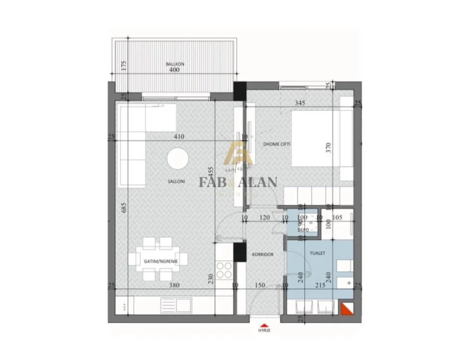 Tirane, shitet apartament 1+1 Kati 3, 77 m² 76.700 € (Paskuqan)