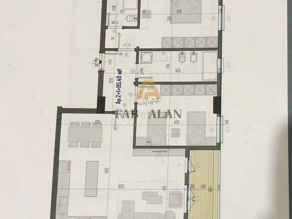 Tirane, shitet apartament 2+1 Kati 8, 111 m² 99.600 € (Kamez)