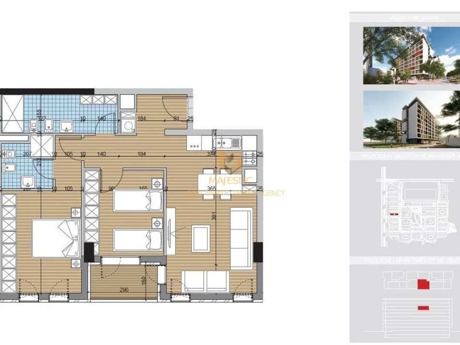 Tirane, shitet apartament 2+1+Ballkon Kati 6, 97 m² 110.000 € (univers city)