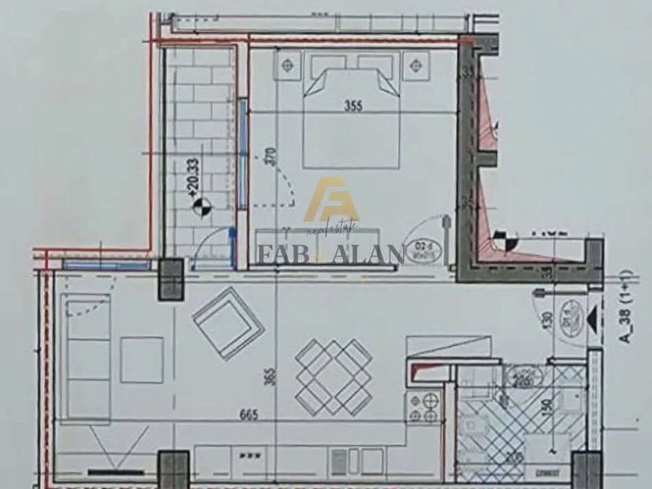 Tirane, shitet apartament 1+1 Kati 6, 65 m² 130.600 € (Bulevardi i Ri)
