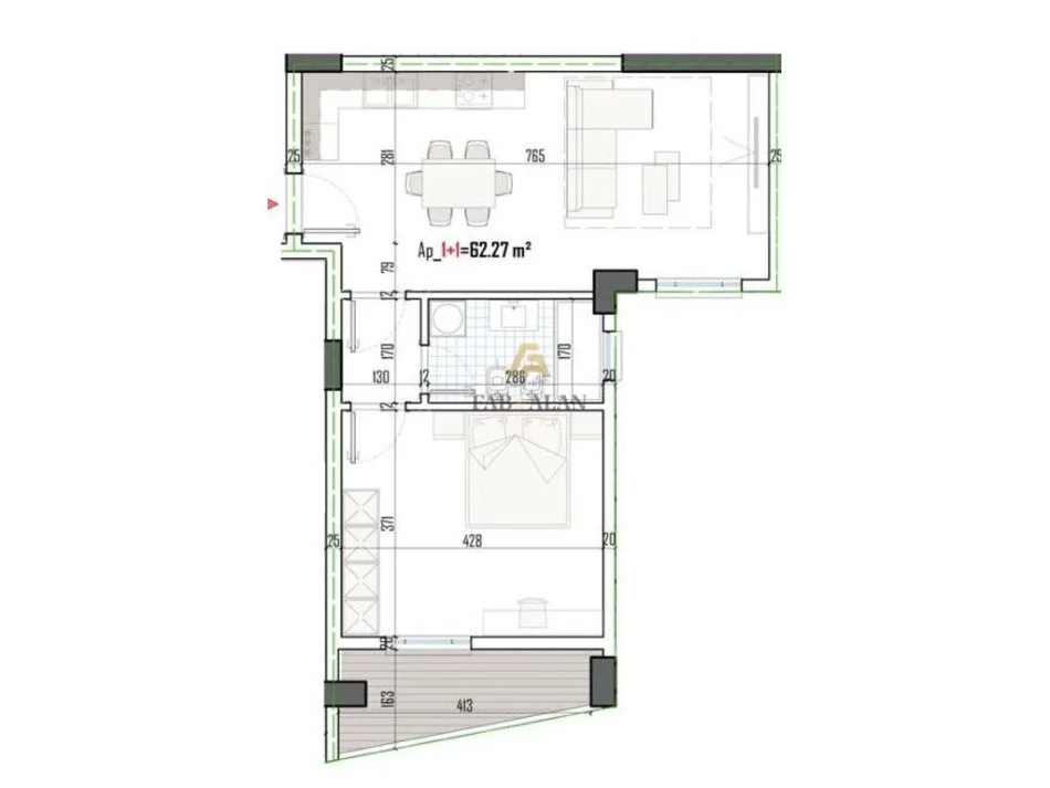 Tirane, shitet apartament 1+1 Kati 2, 72 m² 71.700 € (Paskuqan)