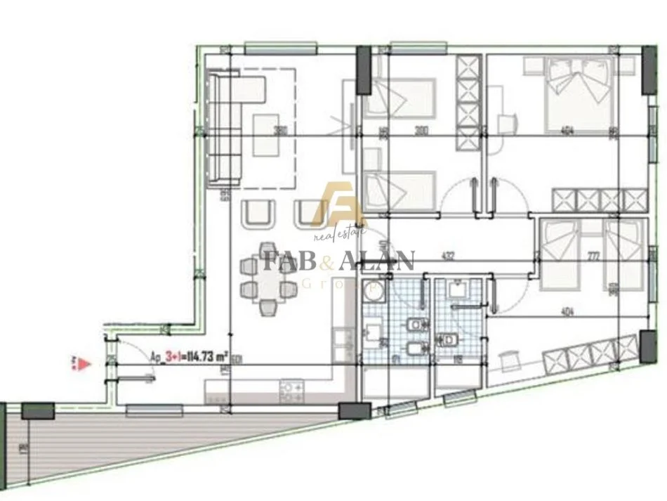 Tirane, shitet apartament 3+1 Kati 6, 132 m² 132.000 € (Paskuqan)