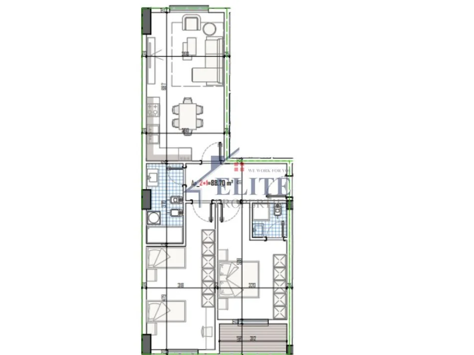 Tirane, shitet apartament 2+1+Ballkon Kati 1, 102 m² 97.062 € (Paskuqan)