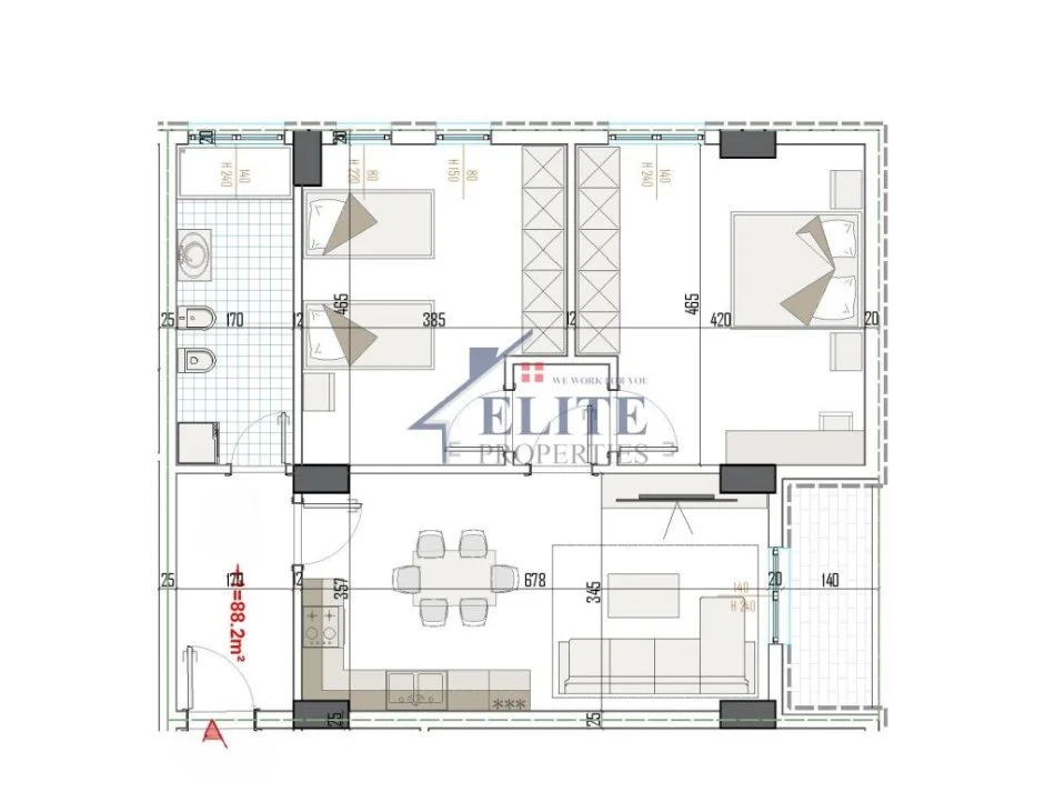 Tirane, shitet apartament 2+1+Ballkon Kati 4, 103 m² 102.780 € (Paskuqan)