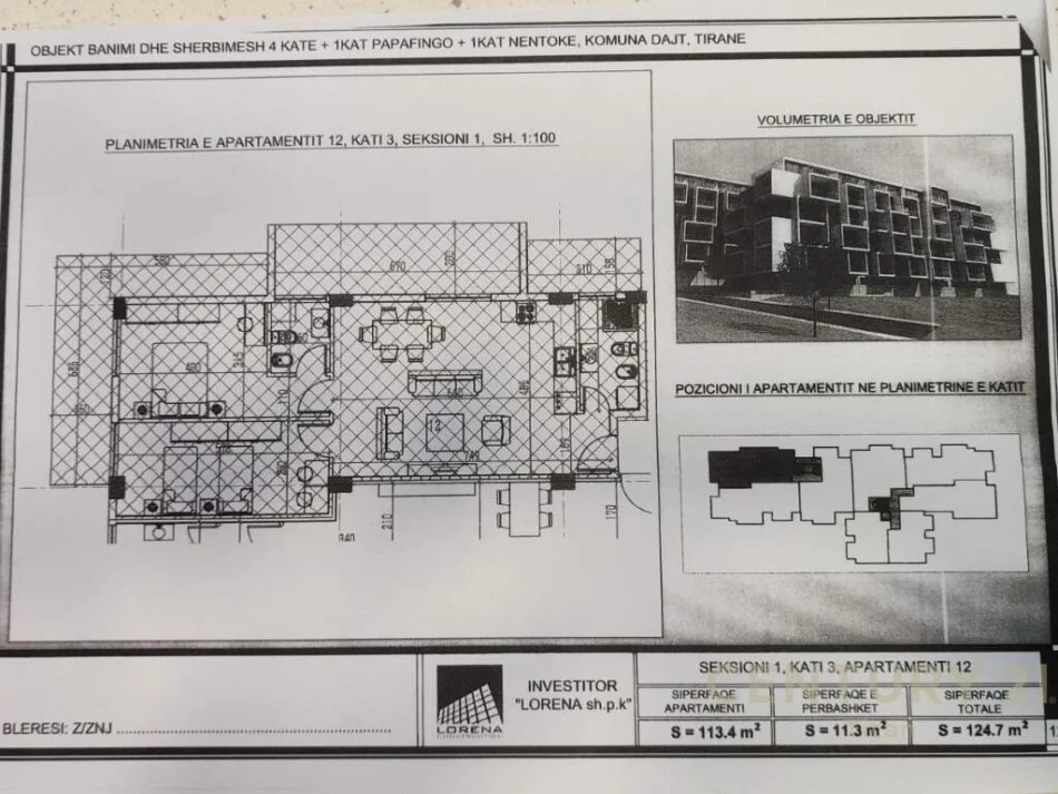 Apartment 2+1+2 ne Fresk 122000 €