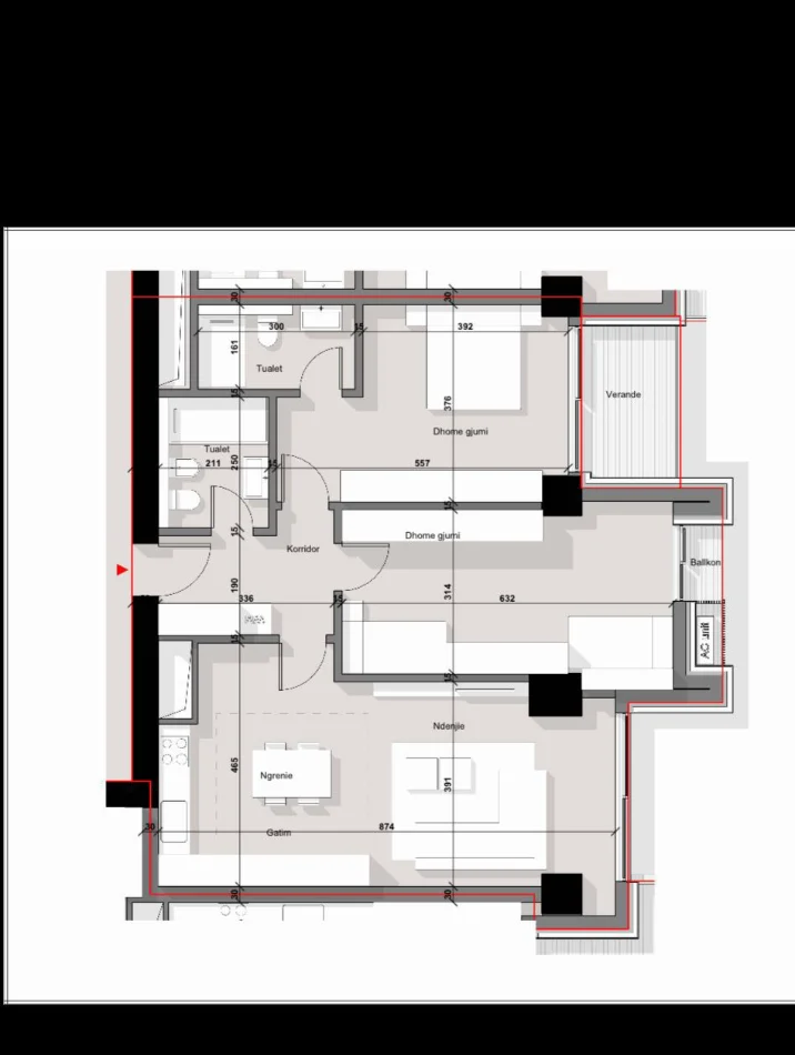 Tirane, shitet apartament 2+1 Kati 8, 142 m² 320.100 € (Tirana Boulevard)