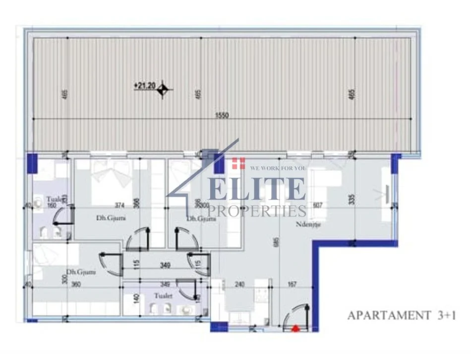 Tirane, shitet apartament 3+1+Aneks+Ballkon Kati 6, 198 m² 200.000 € (Tirana Entry II)