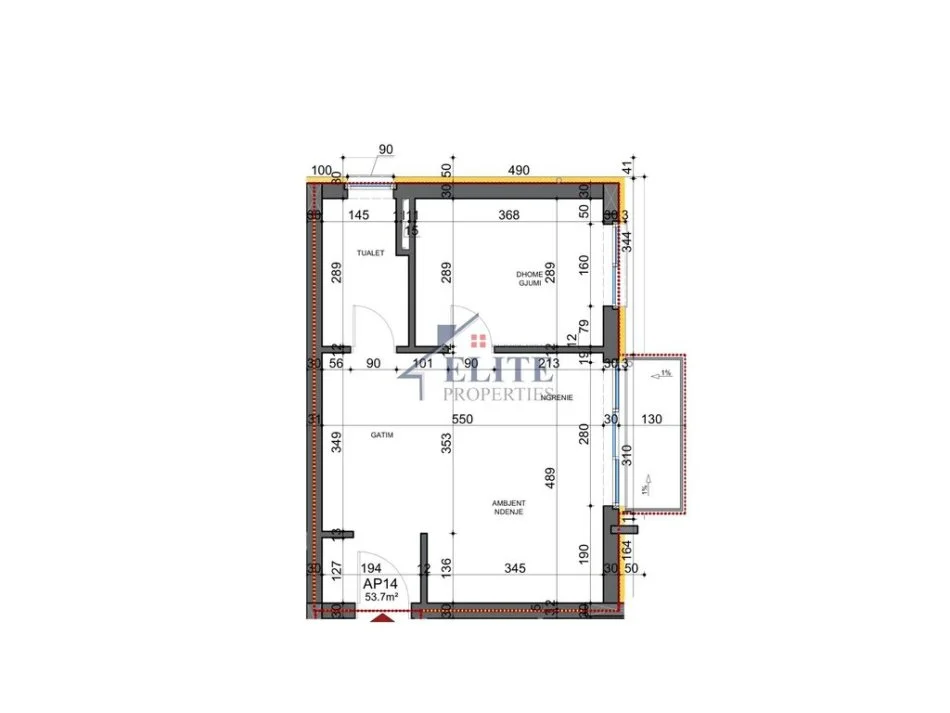 Tirane, shitet apartament 1+1+Ballkon Kati 2, 60 m² 144.480 € (Lake Diamond)
