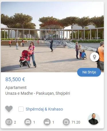 Tirane, shitet apartament 1+1 , 72 m² 85.500 € (UNAZA E MADHE PASKUQAN)