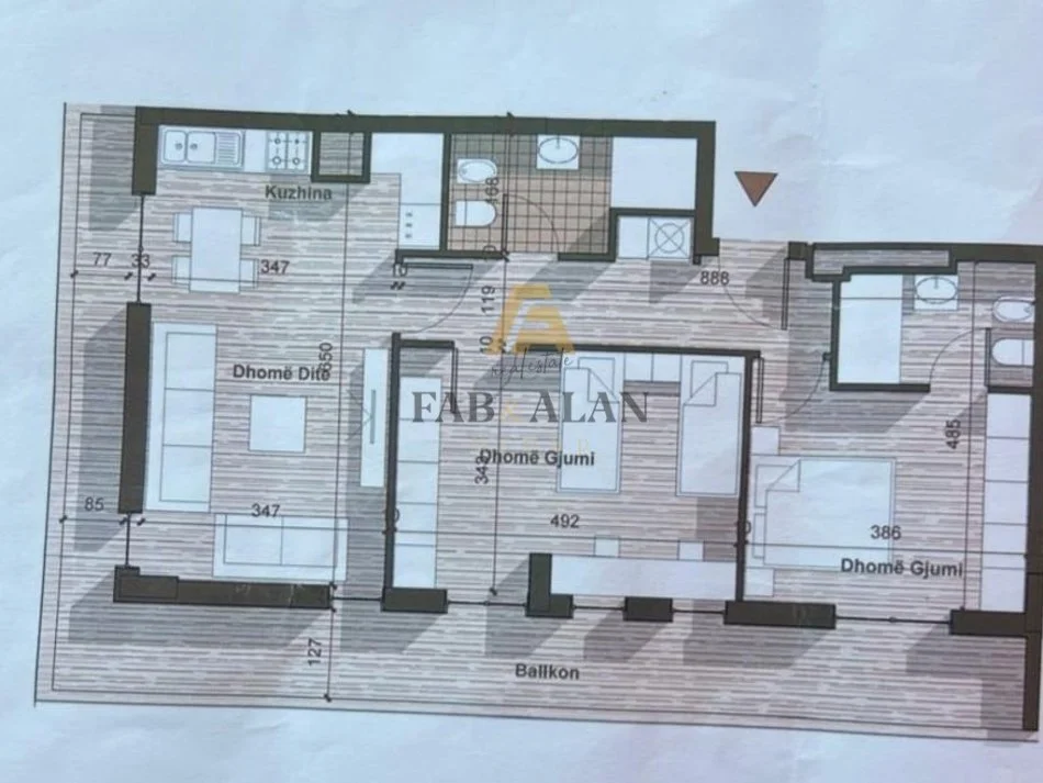 Tirane, shitet apartament 2+1 Kati 8, 128 m² 128.000 € (Univers City, QTU)