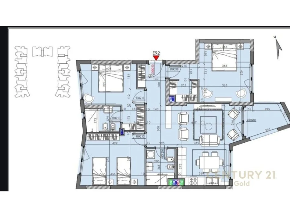 Tirane, shitet apartament 3+1+Ballkon Kati 9, 136 m² 200.000 € (ish fusha e aviacionit)