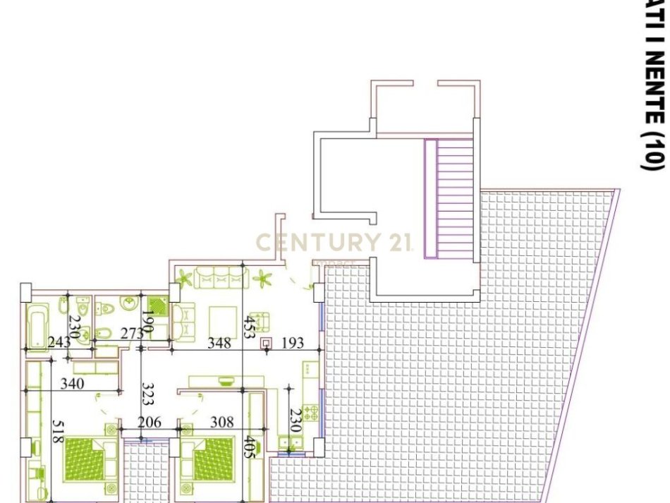 Apartament 2+1+2+verande Për Shitje në Astir - 174.800€