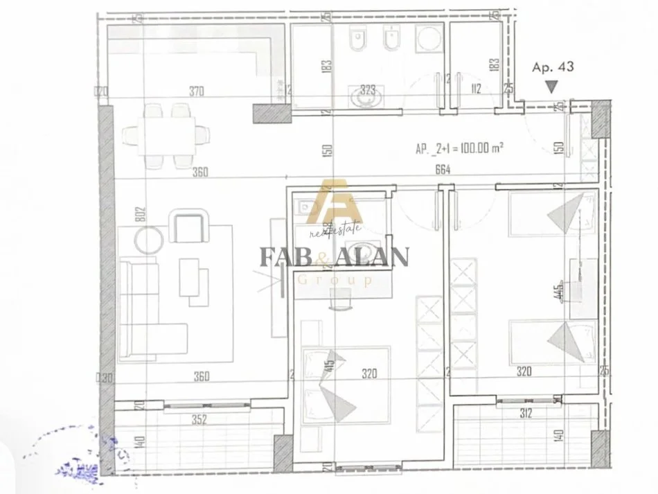 Tirane, shitet apartament 2+1 Kati 4, 116 m² 116.000 € (Paskuqan)
