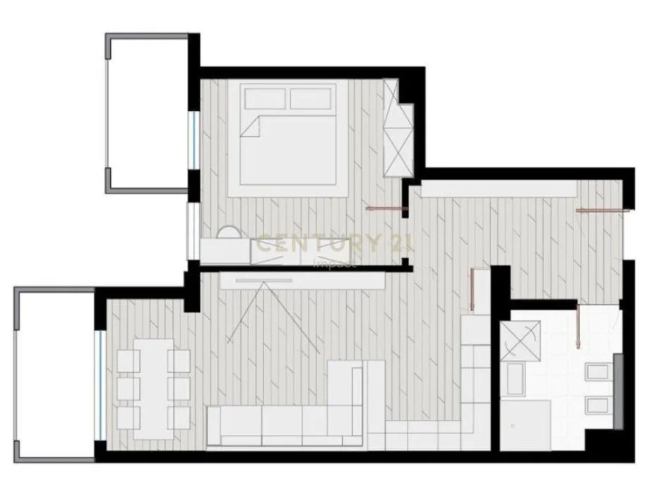 Tirane, shitet apartament 1+1+Ballkon Kati 8, 74 m² 110.000 € 