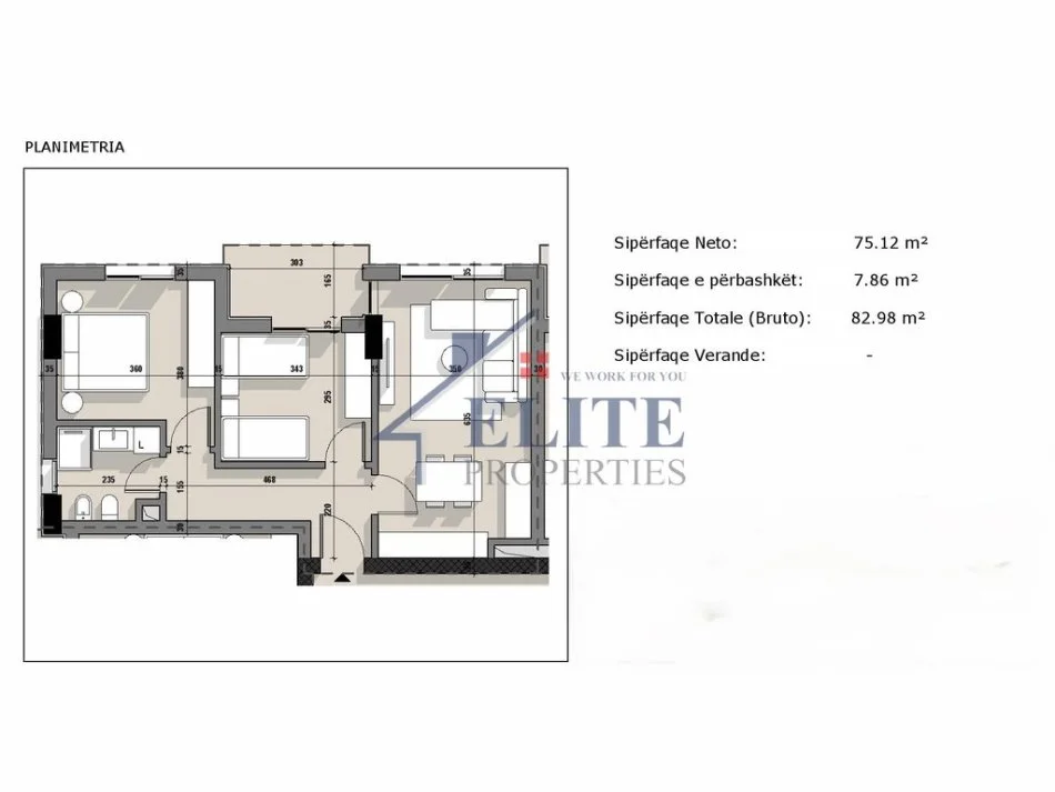 Tirane, shitet apartament 2+1+Ballkon Kati 4, 83 m² 124.470 € (Rruga 5 Maji)