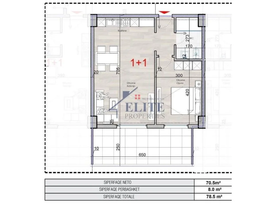 Shengjin, shitet apartament 1+1+Ballkon Kati 2, 79 m² 133.450 € (Shengjin)