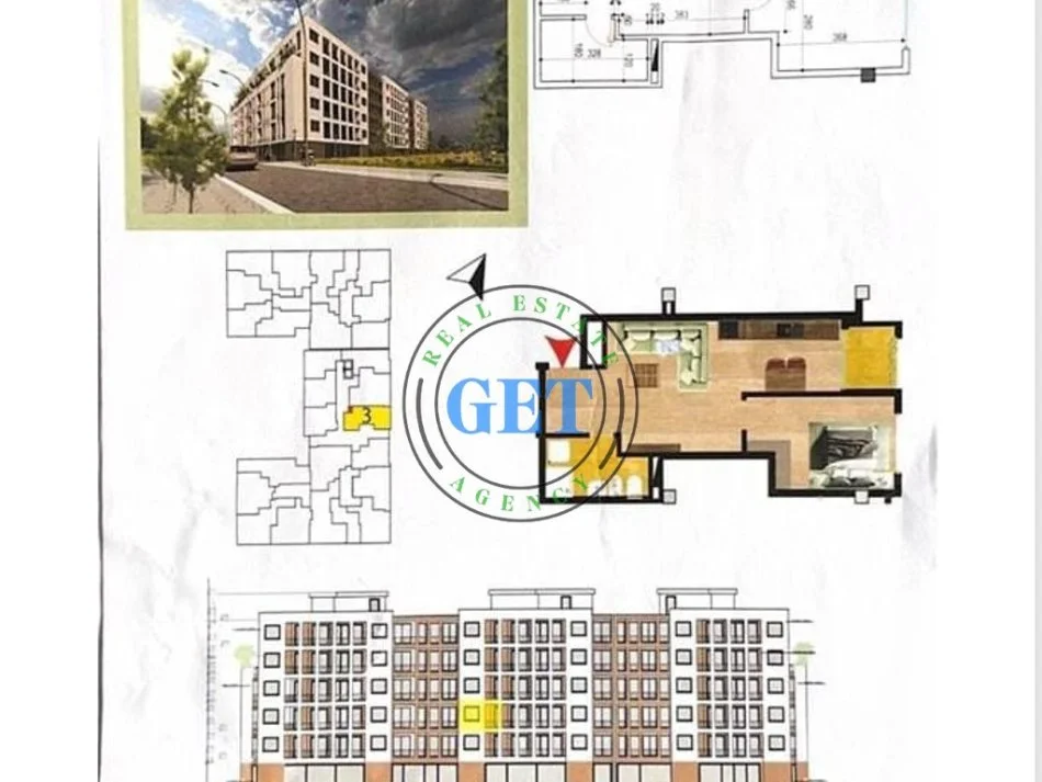 Durres, shitet apartament 1+1 Kati 2, 63 m² 63.000 € 
