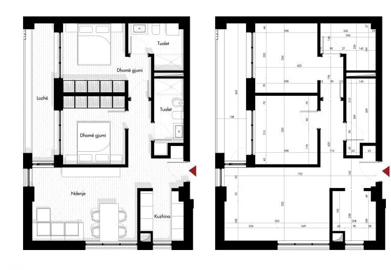 Tirane, shitet apartament 2+1 Kati 2, 104 m² 156.735 € (Rruga Siri Kodra)