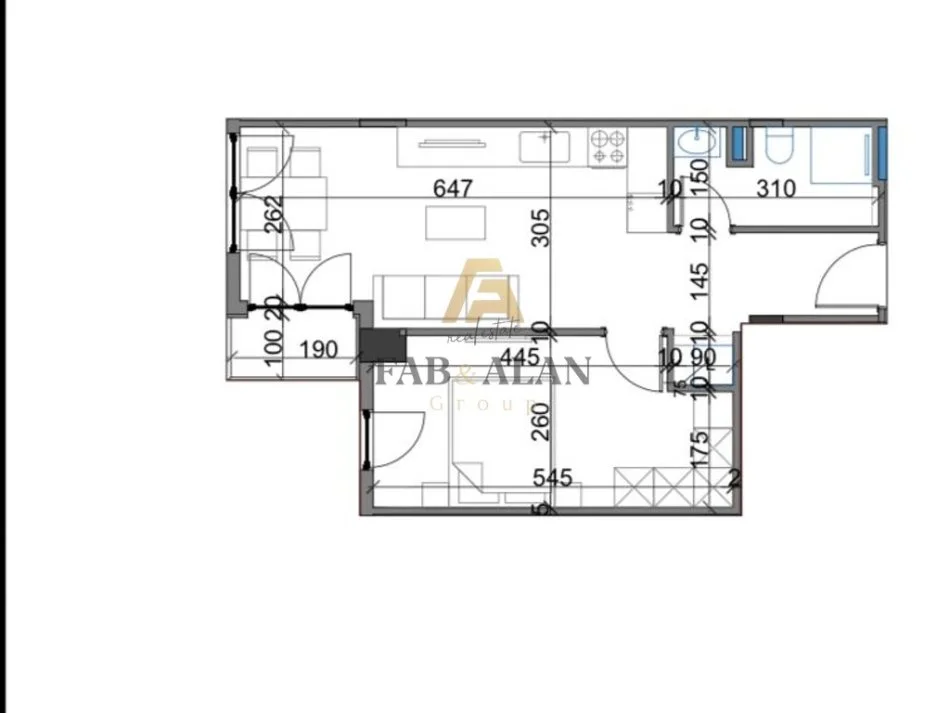 Shqiperi, shitet apartament 1+1 Kati 7, 58 m² 99.280 € (Ish Fusha e Aviacionit)