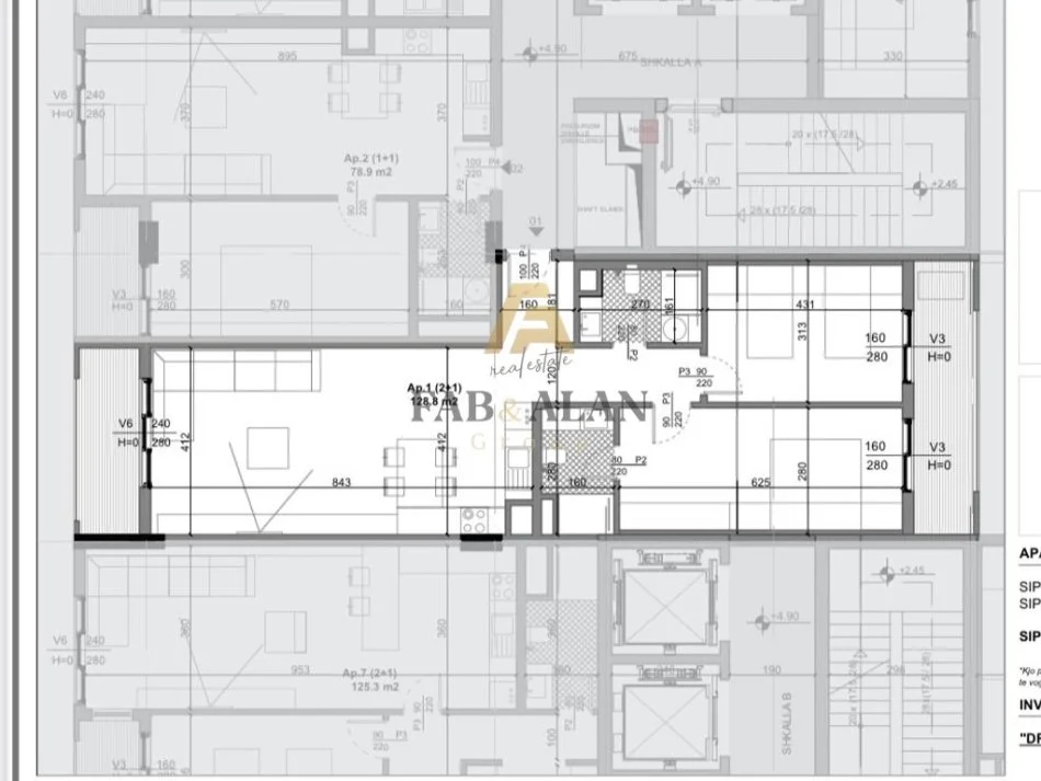 Tirane, shitet apartament 2+1 , 129 m² 109.480 € (Kamez)