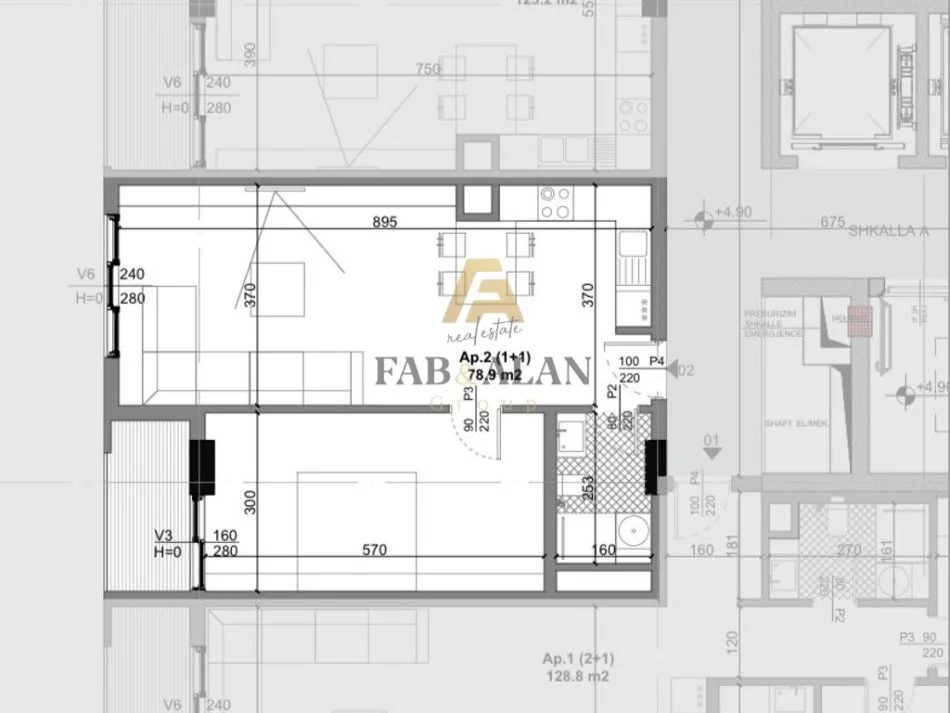 Tirane, shitet apartament 1+1 , 79 m² 67.065 € (Kamez)