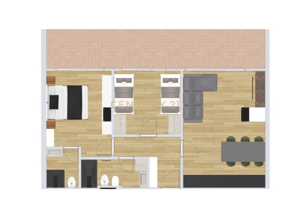 Tirane, shes apartament+verande | Penthouse 2+1+Aneks+Ballkon, Kati 2, 102 m² 175,000 € (Shkolla e Kuqe)