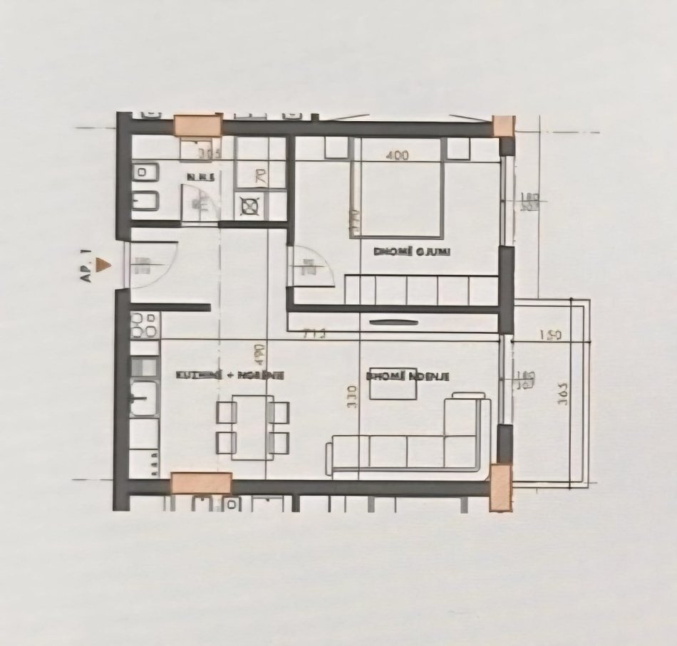 Tirane, shes apartament 1+1+Ballkon Kati 1, 68 m² 106.500 € (Ish-Fusha e Aviacionit)