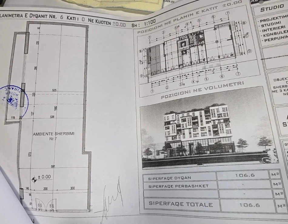 Tirane, shes dyqan Kati 0, 107 m² 509.000 € (Rruga e Dibres)