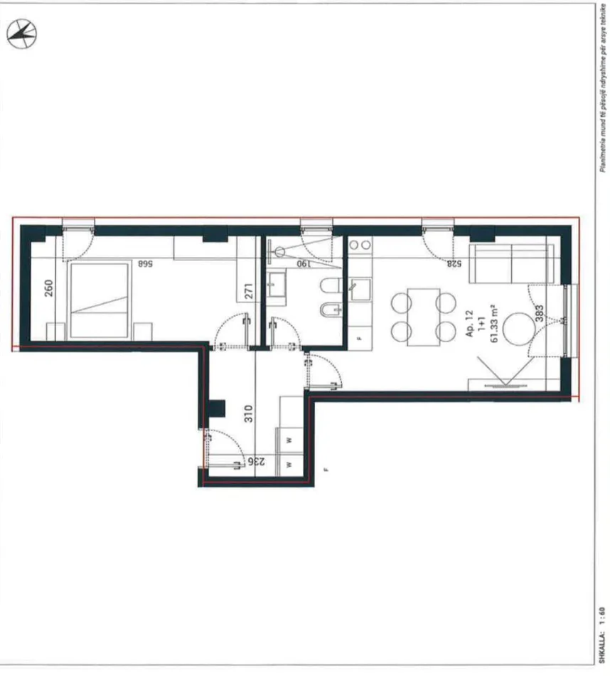 Dhermi - Palase, shitet apartament 1+1 Kati 1, 73 m² 217.000 € (Sun Palace Rezidence)