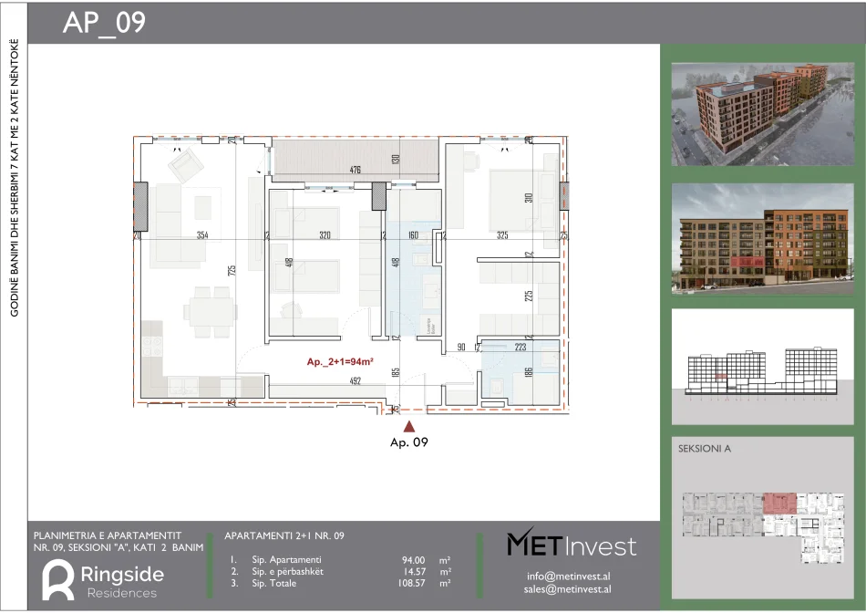 Tirane, Liste me oferta apartament 2+1+Ballkon Kati 1, 108 m² 108.500 € (Rruga Lidhja e Prizerenit)