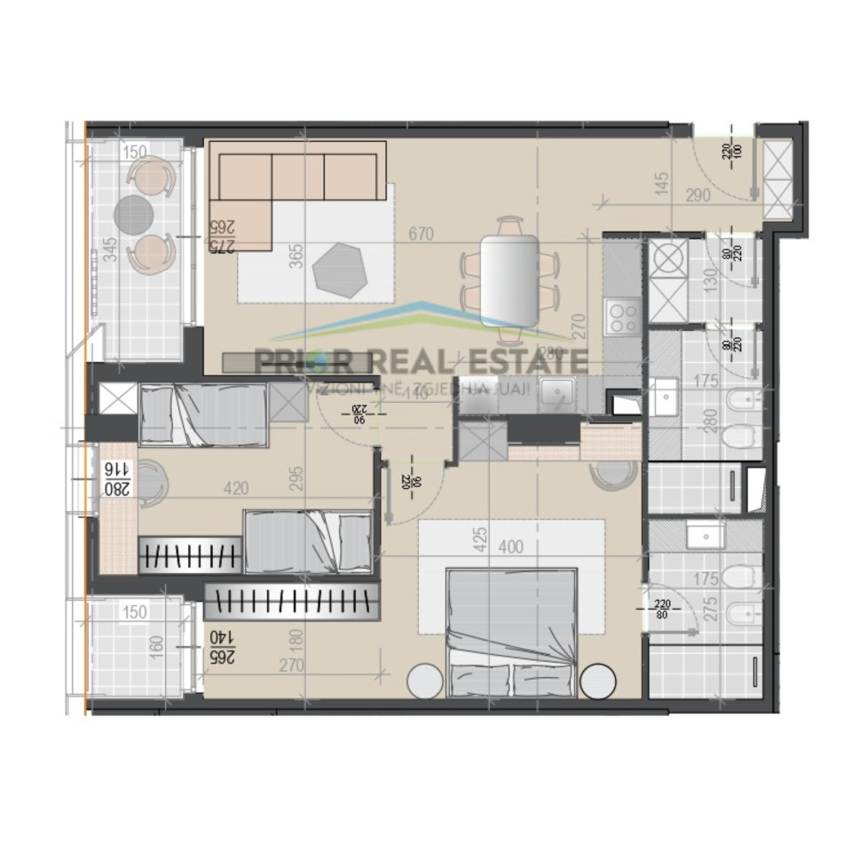 Tirane, shitet apartament 1+1/2+1+2 , 1800 €/m2 (Rruga Javer Malo) Unaza e Madhe