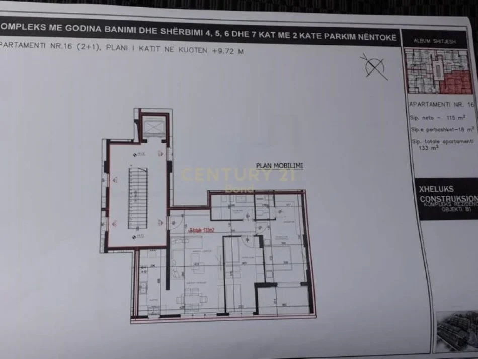 Shitet Apartament 2+1 tek Xibraku, Rruga Elbasanit