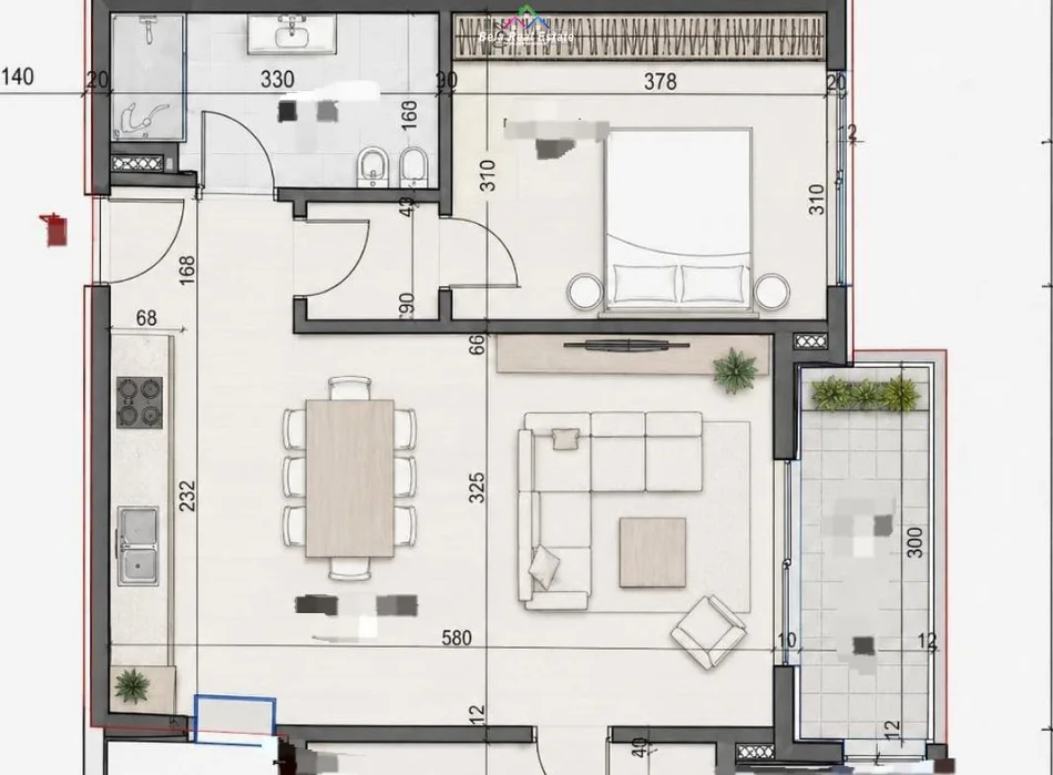 Tirane, shes apartament 1+1 Kati 1, 62 m² 59.300 € (Paskuqan)