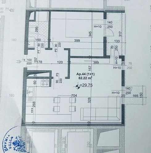 Tirane, shitet apartament 1+1 Kati 8, 82 m² 115.000 € (fusha aviacionit)