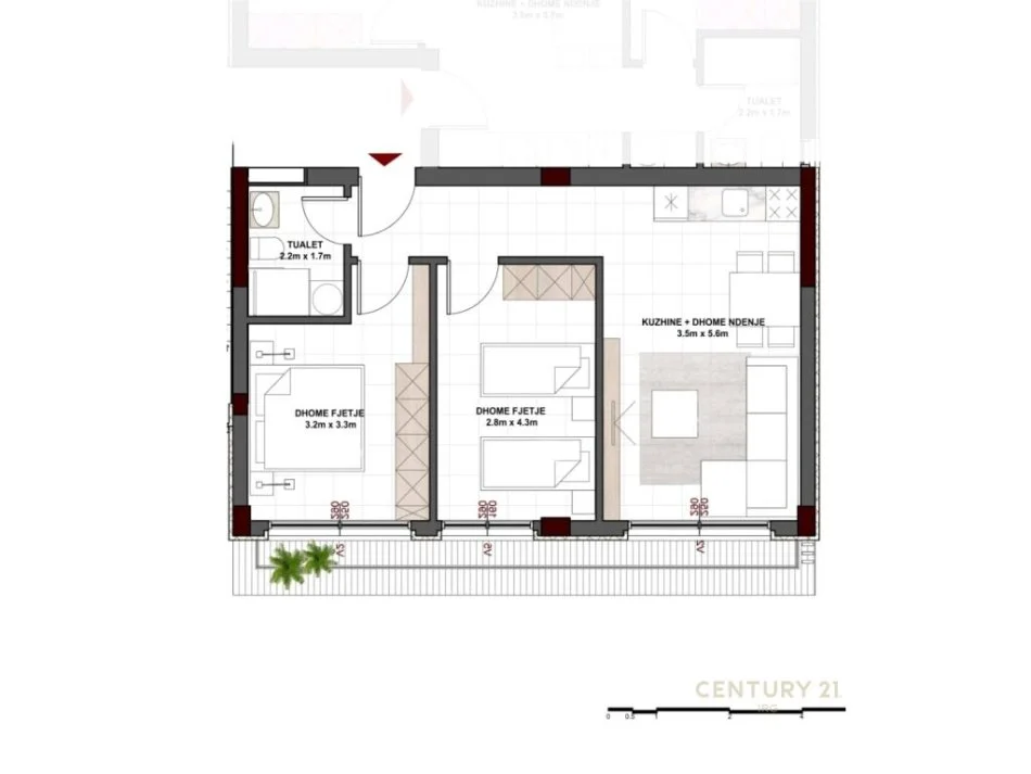 Tirane, shitet apartament 2+1 Kati 1, 87 m² 169.000 € 