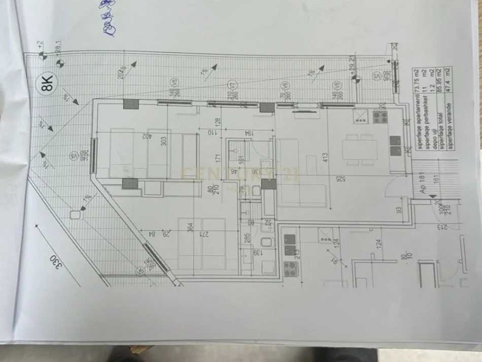 Tirane, shitet apartament 2+1+Ballkon Kati 8, 133 m² 282.285 € (Neom89217)