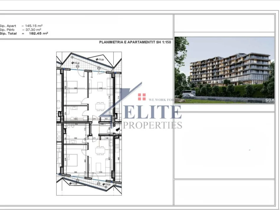Tirane, jepet me qera apartament Kati 3, 183 m² 474.370 € (Liqeni i Thate)