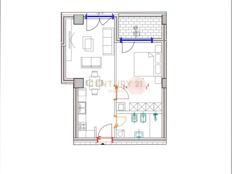 Tirane, shitet apartament 1+1 Kati 3, 78 m² 117.000 € (Don Bosco)