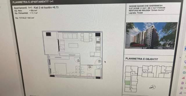 Tirane, shitet apartament Kati 2, 70 m² 77.000 Euro