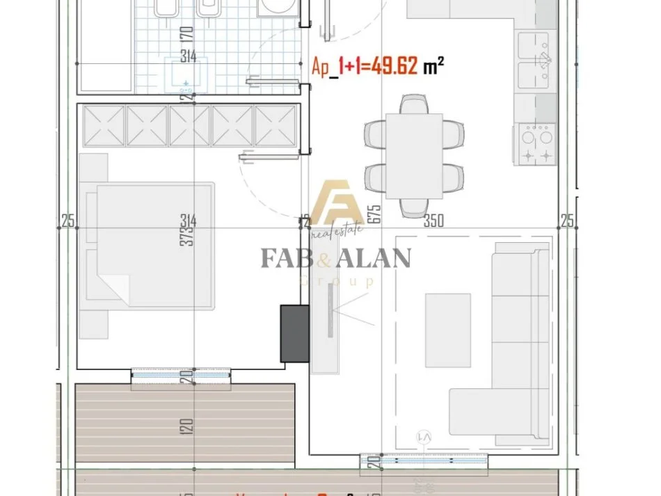 Tirane, shitet apartament 1+1 Kati 0, 57 m² 56.780 € (Paskuqan)