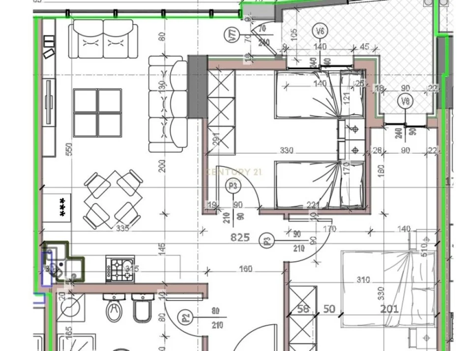 Tirane, jepet me qera apartament 2+1 Kati 3, 77 m² 500 € (GOLDEN PARK, PERBALLE SPITAL AMERIKAN 3)