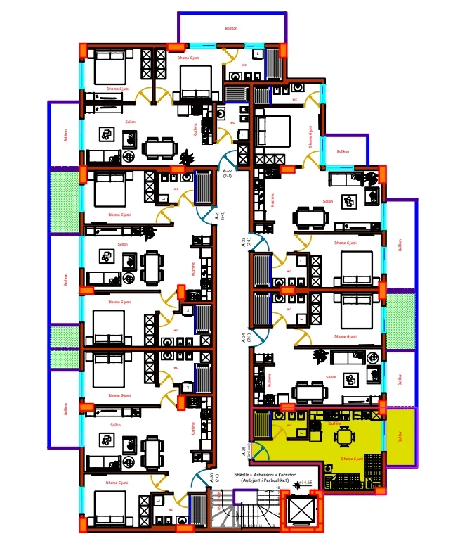 Vlore, shitet garsonier Kati 4, 43 m² 73.600 € (Lagjja Pavarësia, Bulevardi Ismail Qemali)