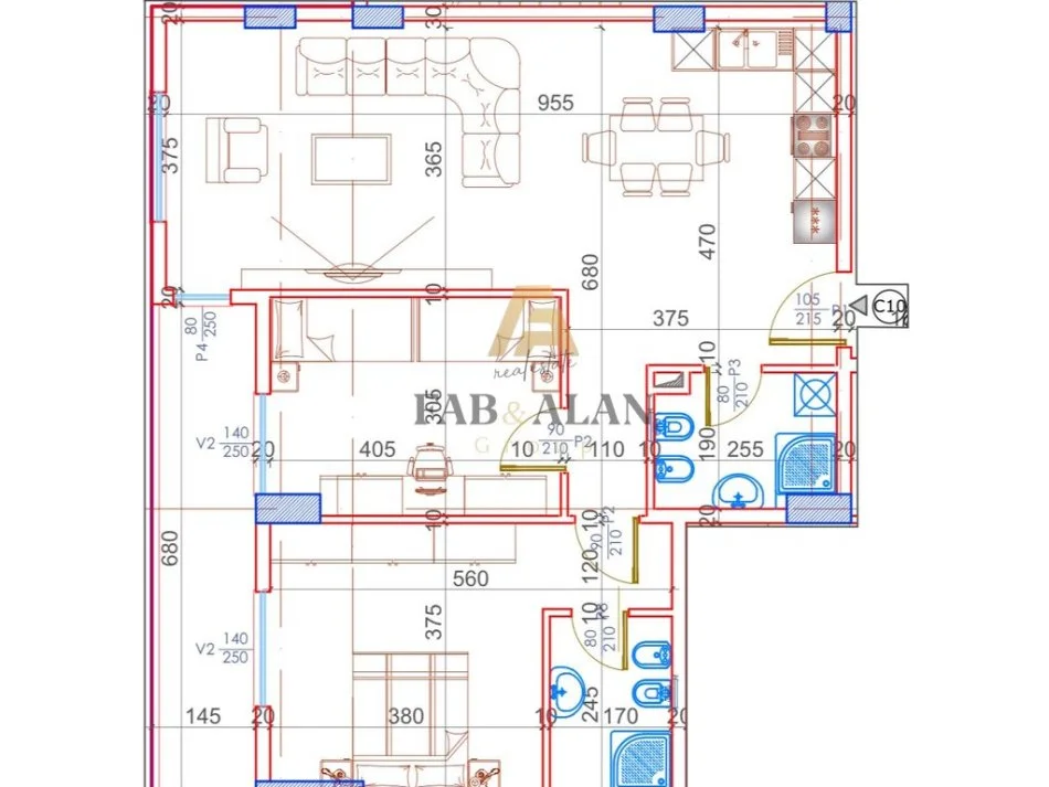 Tirane, shitet apartament 2+1 Kati 2, 117 m² 104.800 € (Kamez)