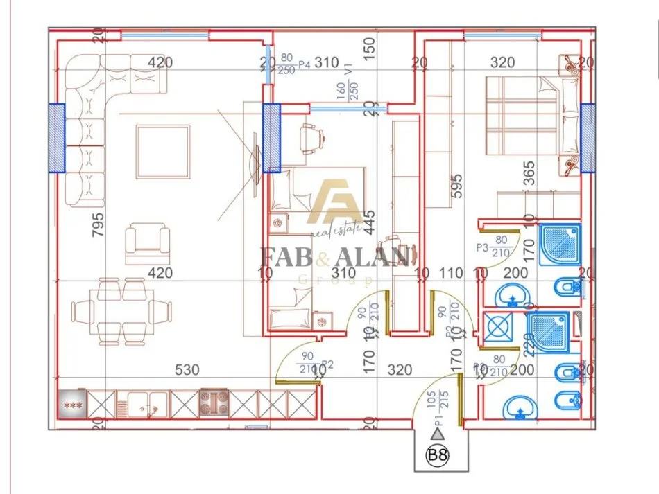 Tirane, shitet apartament 2+1 Kati 4, 103 m² 93.000 € (Kamez)